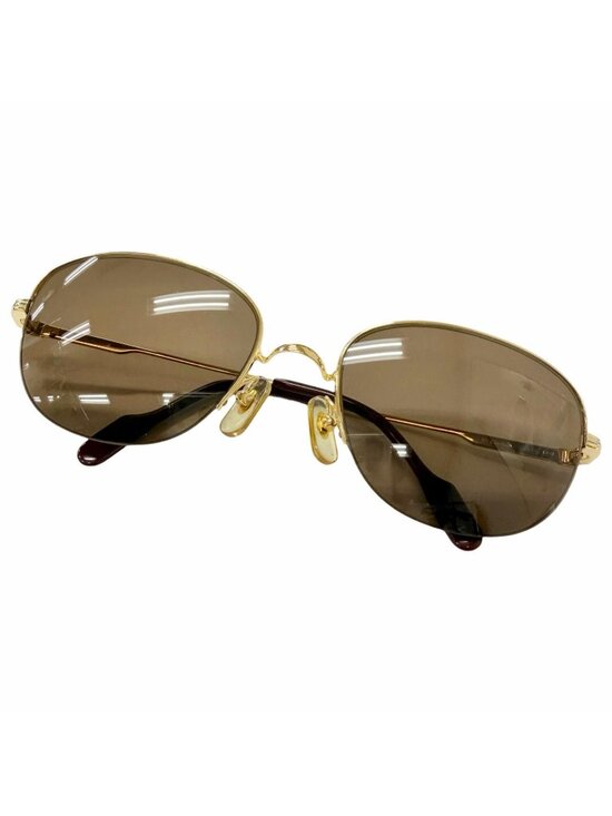 Cartier 140 Trinity Half Rim Sunglasses Eyewear Gold Bordeaux 55 18 Case main image 11